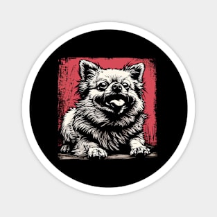 Retro Art Pomeranian Dog Lover Magnet